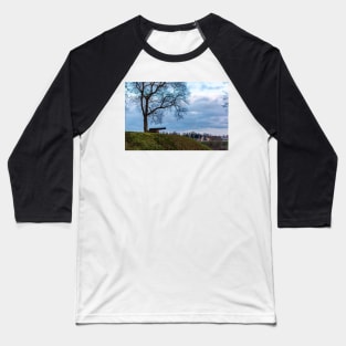 Cannon under naked tree on a hill Baseball T-Shirt